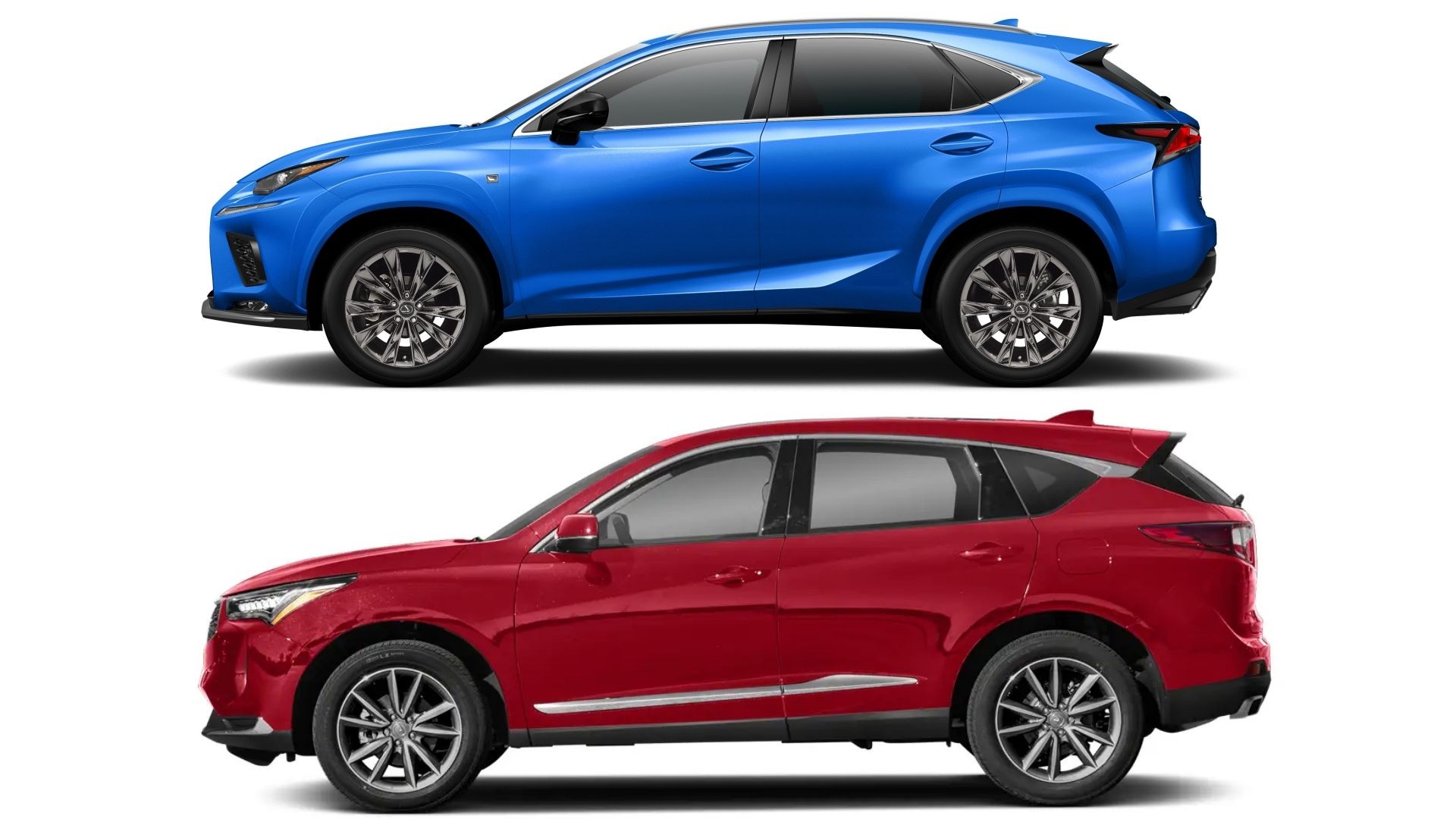 Blue Lexus NX Vs Red Acura RDX-1