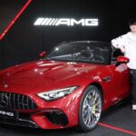 Faker Mercedes-AMG SL 63: Lee Sang-hyeok, legendary League of Legends player, receives a custom Mercedes-AMG SL 63 4MATIC+ at AMG Seoul, South Korea, celebrating his Hall of Legends induction.