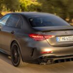 Mercedes-AMG C63 S E Performance front view on a road