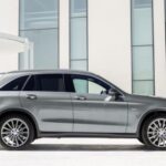 Mercedes-Benz GLC exterior side view showcasing vehicle design and Electronic Stability Program technology