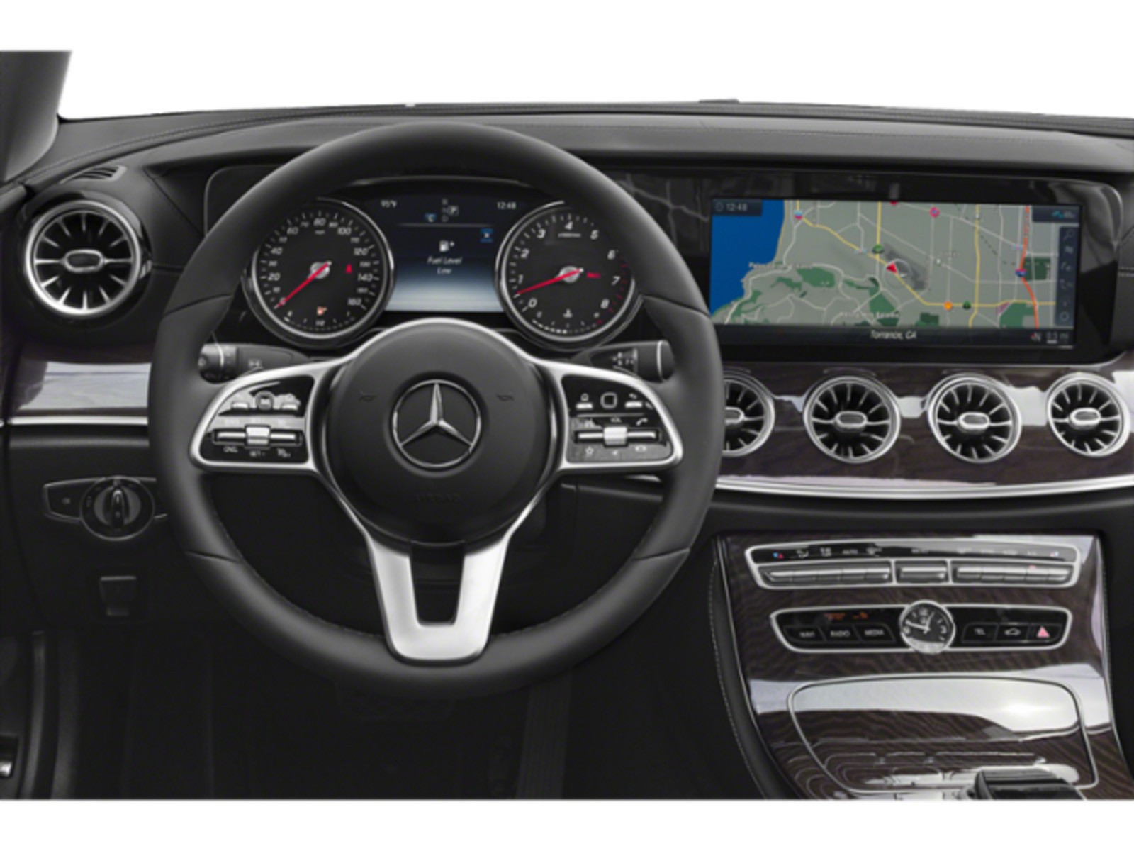 Mercedes E450 interior detail, highlighting the luxurious cabin and Mercedes craftsmanship.