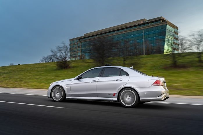 Mercedes E63 AMG Cannonball Run Record Car Front View