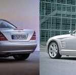 Mercedes SLK and Chrysler Crossfire platform sharing comparison