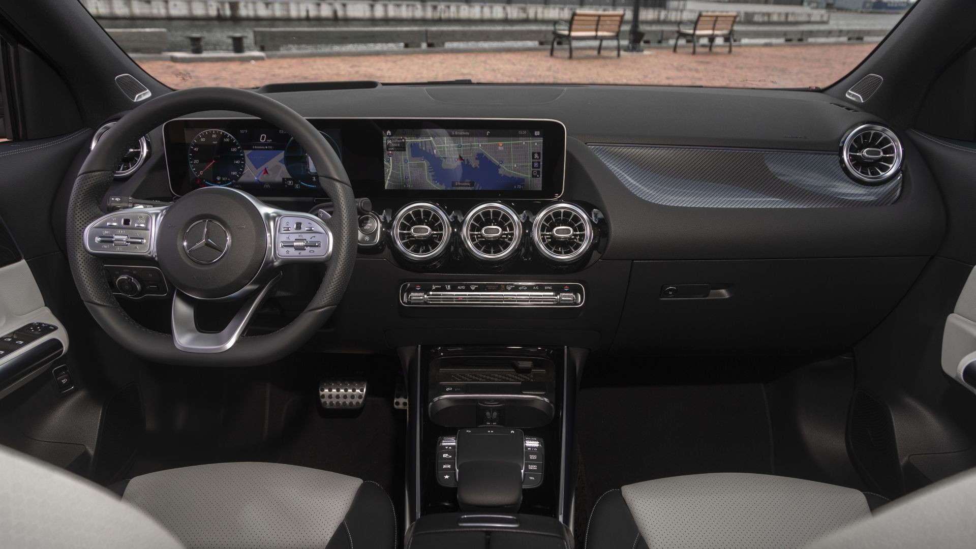 Shot of the dashboard in a 2021 Mercedes-Benz GLA 250