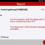 Stored Fault Codes Displayed by Diagnostic Tool for Mercedes-Benz