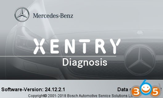 Xentry 2018.12 software main interface showcasing diagnostic programs