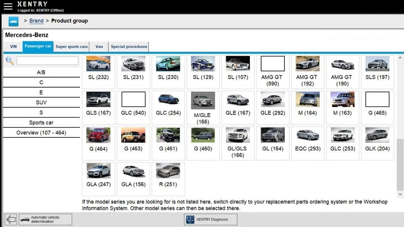 Xentry Diagnostic Software Support List 1